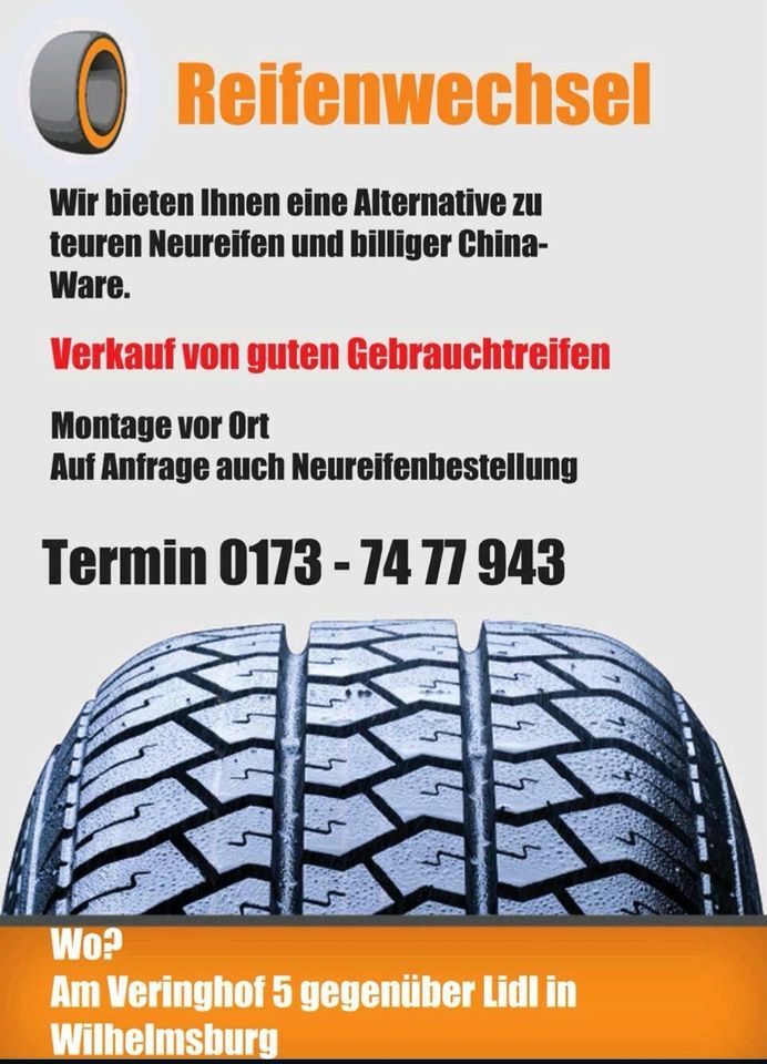 185/60 R15 4x Winterreifen o. Sommerreifen gebraucht inkl Montage in Hamburg