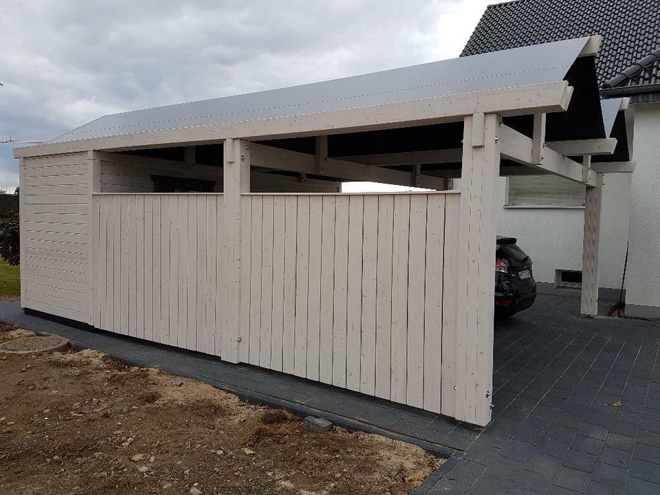 Planendach Carport Terrassendach Blockhausbau GmbH Löhne in Löhne