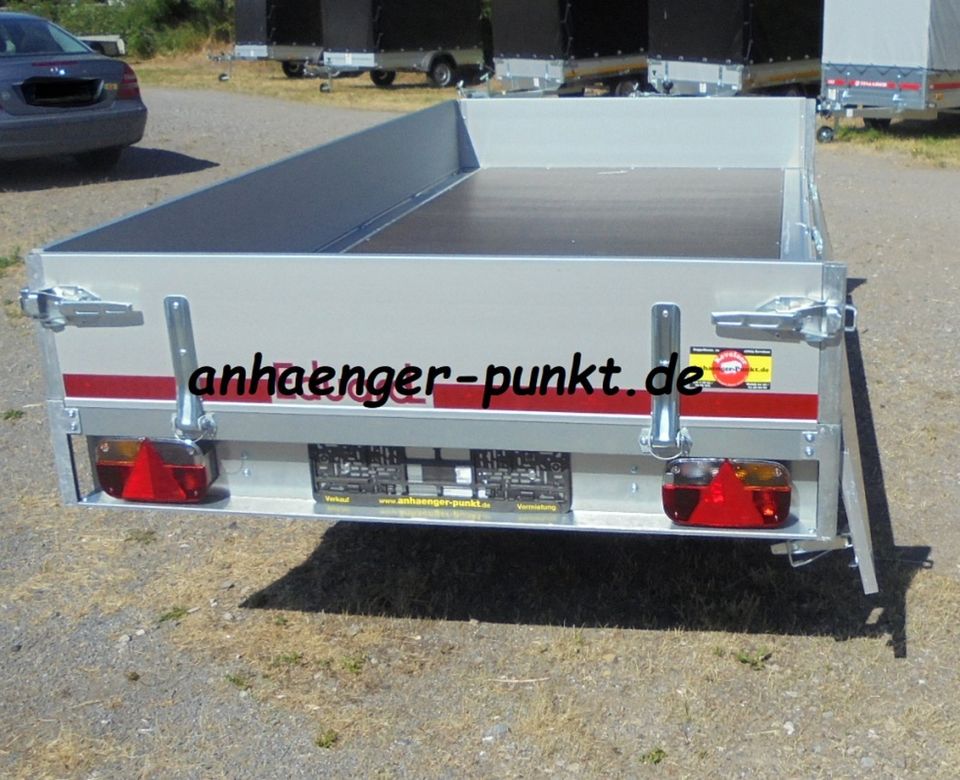 PKW ALUMINIUM HOCHLADER TANDEM Anhänger 3060 x 1530 mm 2000kg 2to in Xanten