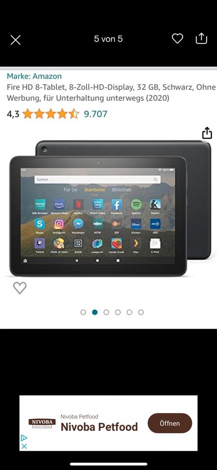 Fire HD 8 Tablet , Amazon in Bomlitz