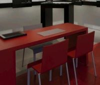 Stuhl rot grau Kunststoff Bayern - Haimhausen Vorschau