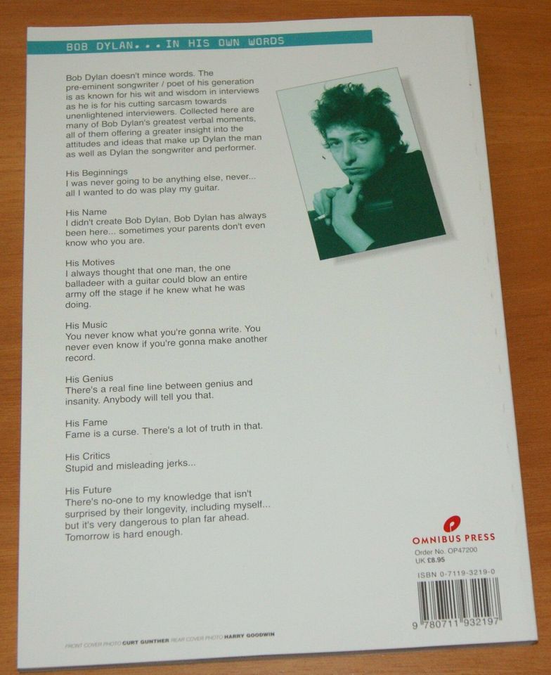 Bob Dylan In His Own Words by Christian Williams Story Biographie in Norderstedt