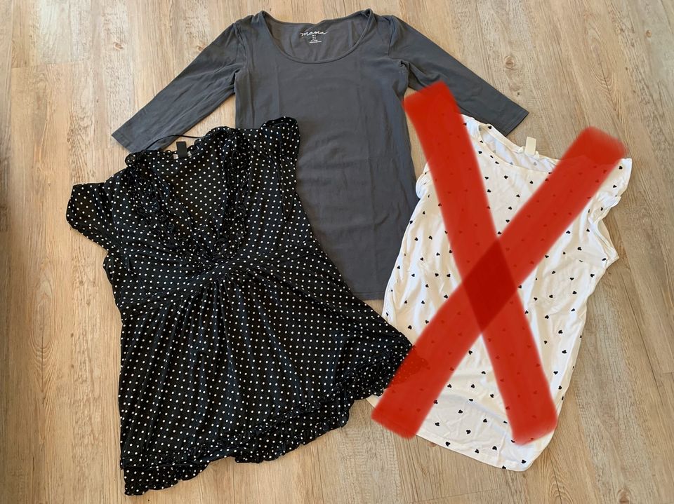 2 Stk. H&M Mama Shirts * Umstandsshirts Punkte Gr. M in Neuenkirchen bei Greifswald