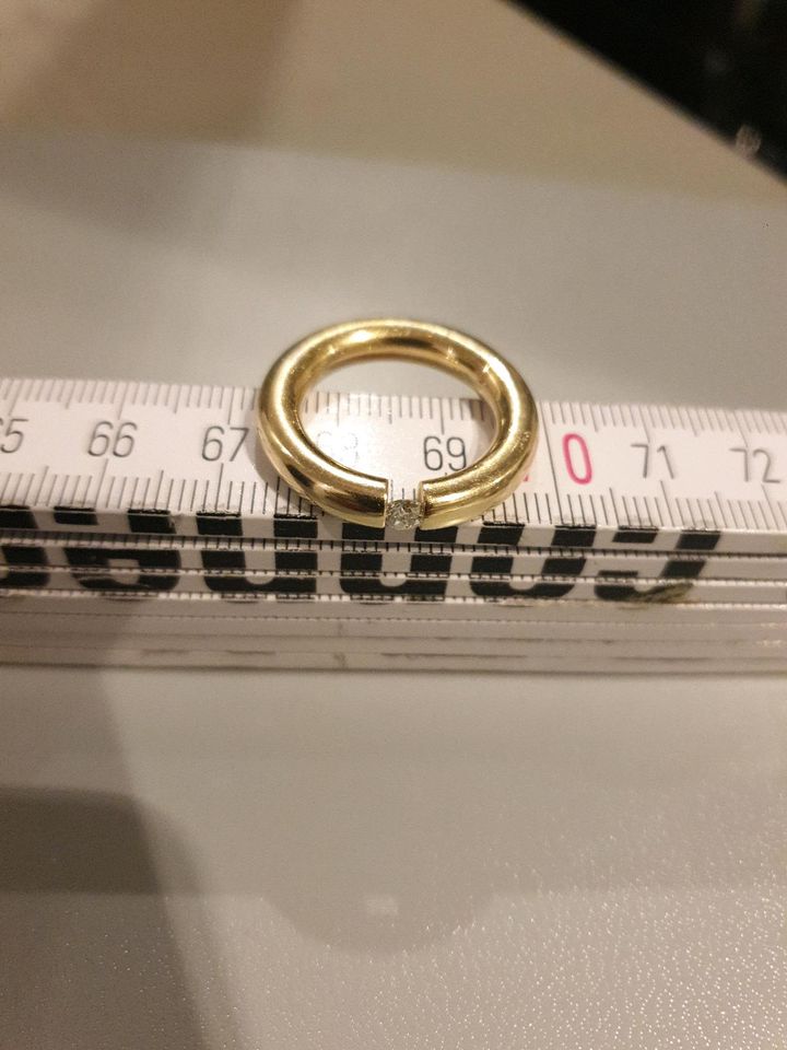 Spannring Ring 585 Gold 13,3 Gramm 4mm Moissanite Goldschmiede Ar in Bad Salzuflen