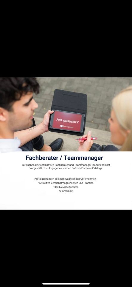 Vollzeitjob/Teilzeitjob als Vertriebsmitarbeiter /Quereinsteiger in Hammersbach