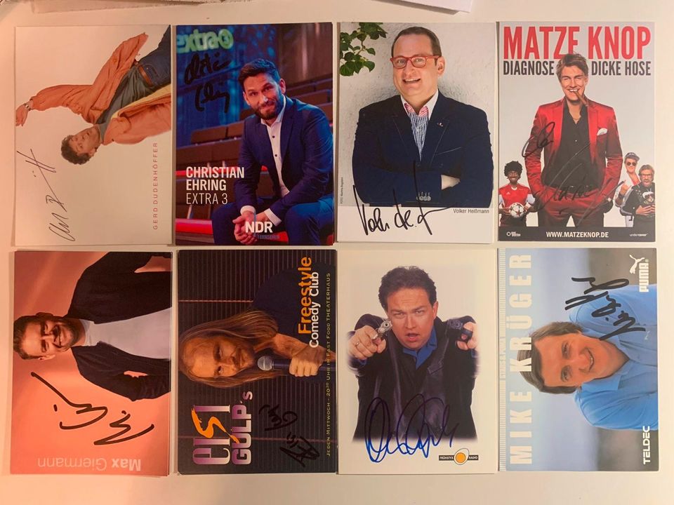 Kabarett, Komiker & Comedians: 23 handsign. Autogrammkarten ab 3€ in München
