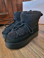 Schwarze gefütterte Plateau Winterstiefel Moon Boots Graceland Schleswig-Holstein - Lübeck Vorschau