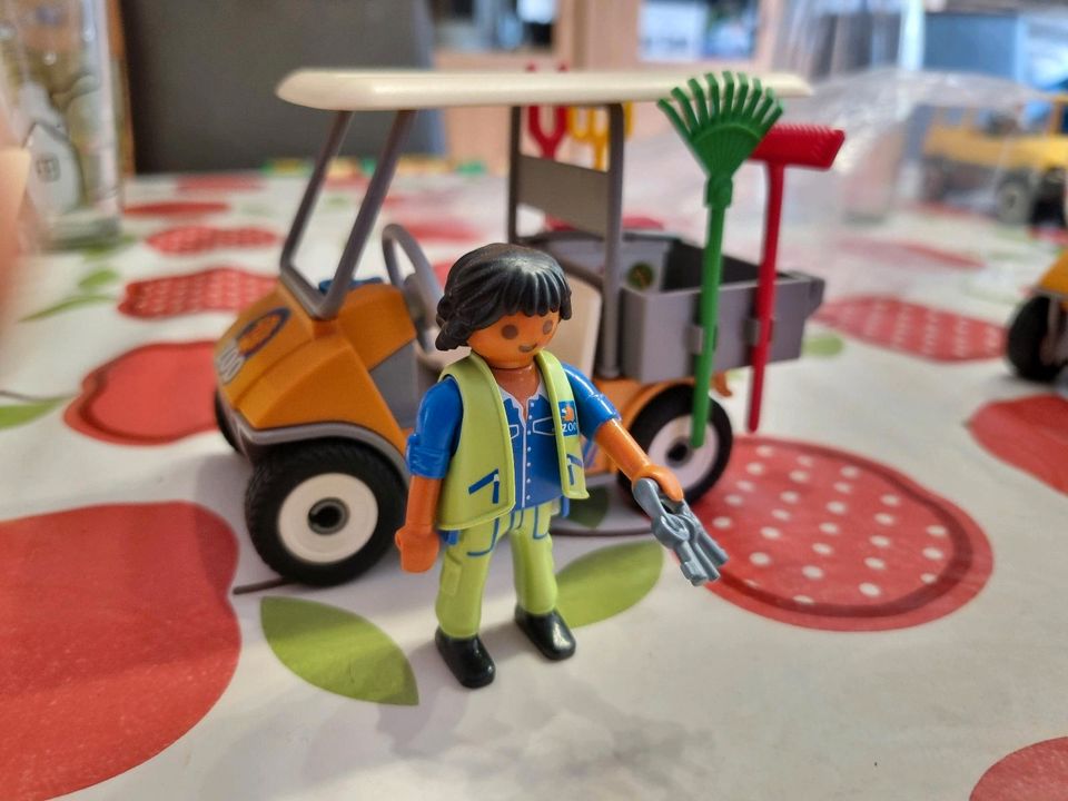 Playmobil 6636 Zoowärter Tierpfleger Zoo Auto Advent Weihnachten in Altenberg Sachs