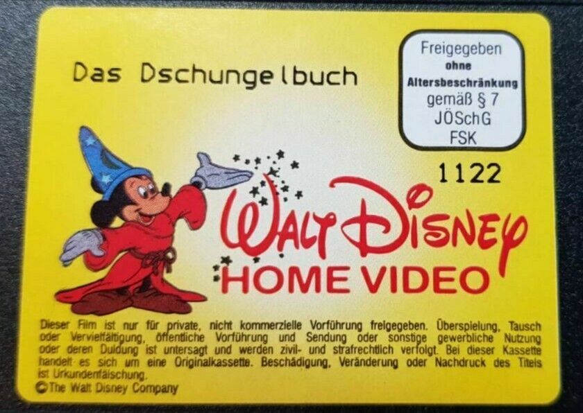 VHS Walt Disney: Das Dschungelbuch 1122/25 mit Hologramm - Kult! in Wüstenrot