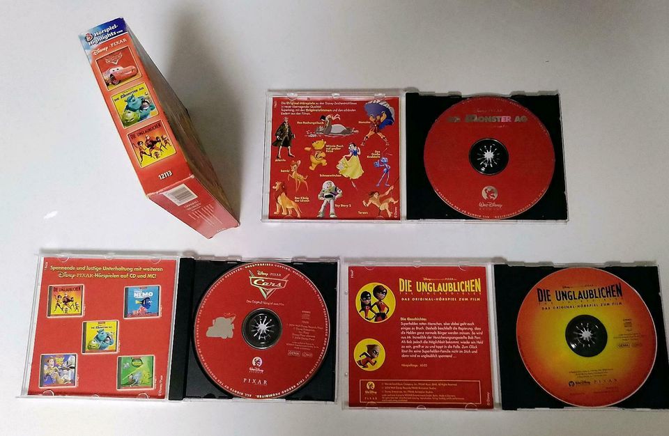 Disney Hörspiel Set 3 CDs; Cars, Die Unglaublichen, Monster AG in Brietlingen