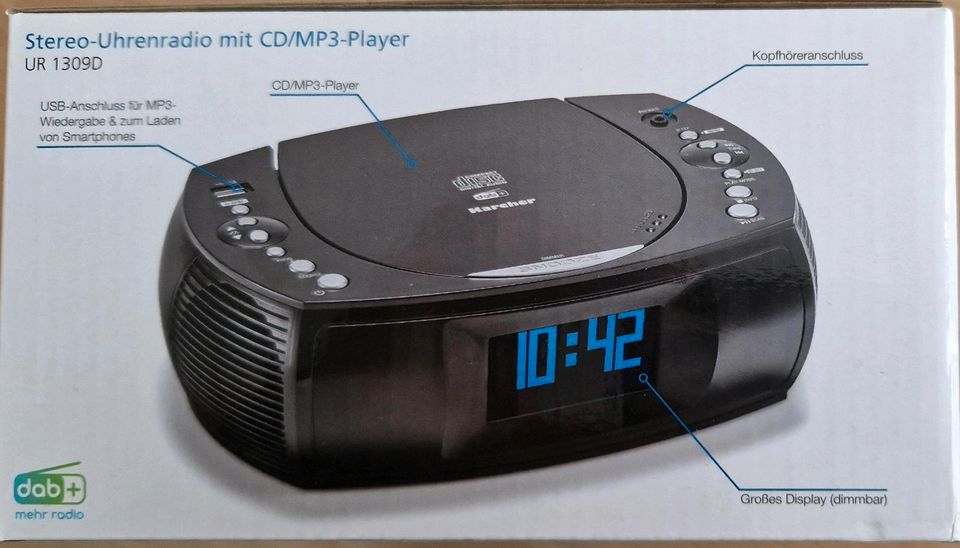 Stereo Uhrenradio DAB+ mit CD MP3 UR1309D in Forst (Lausitz)