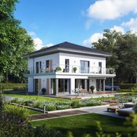 Zukunftsorientiert Bauen - Luxus-Stadtvilla mit XXL-Übereckbalkon fördern lassen! Hessen - Wöllstadt Vorschau
