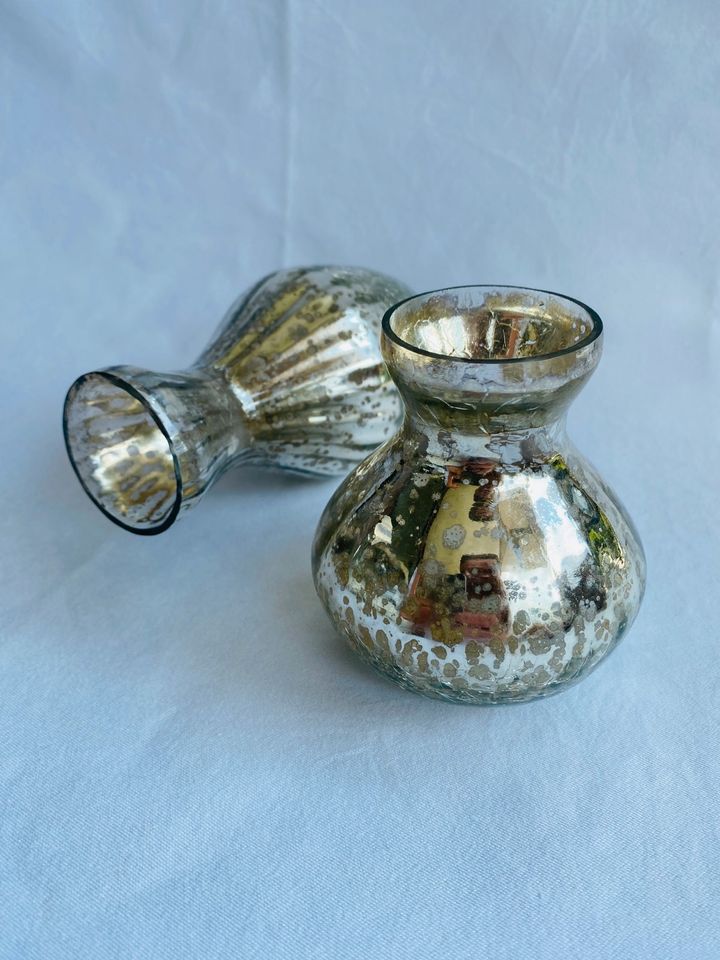 Vintage Vasen Shabby Chic Silber in Warendorf