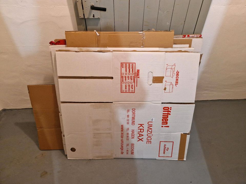 65 (Umzugs)Kartons, Verpackungsmaterial & 10 Bananenkartons in Ascheberg