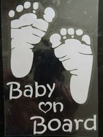 SÜSS ❤ BABY ON BOARD - FÜSSE ❤ STICKER für den PKW ❤ Silber Kiel - Gaarden Vorschau