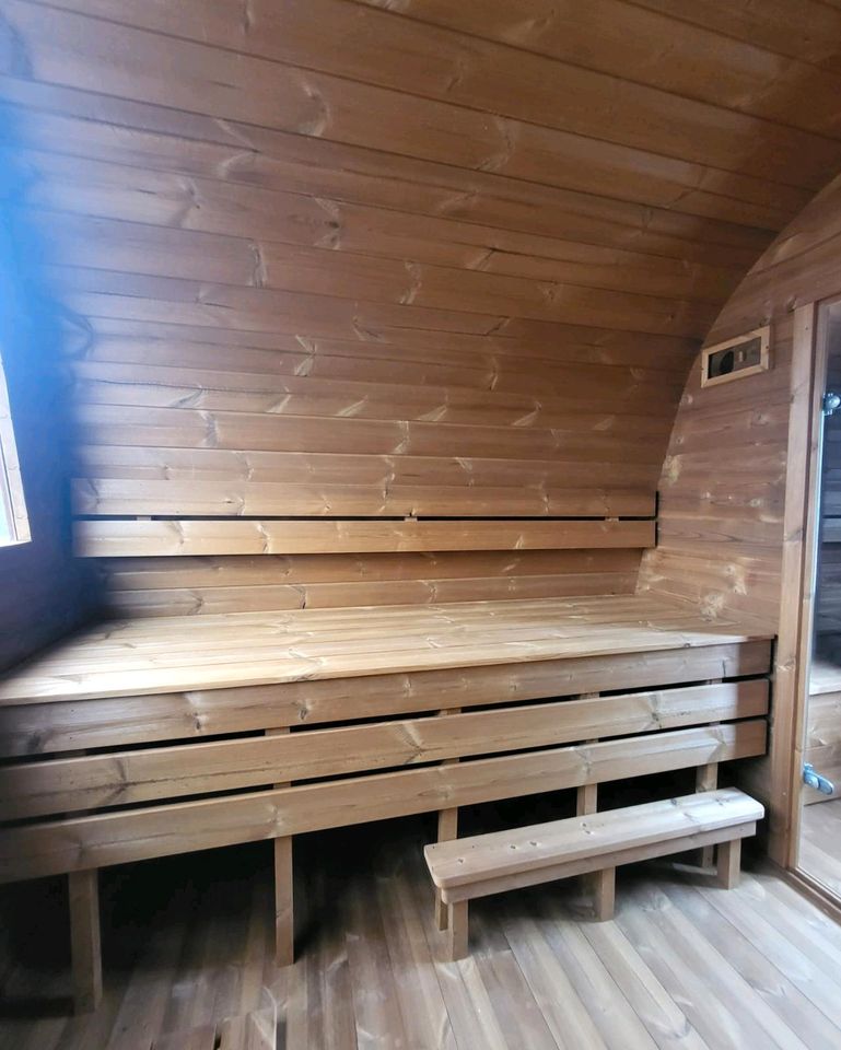 Sauna POD 350 cm Gartensauna mit 2 Räumen am Lager in Hüllhorst