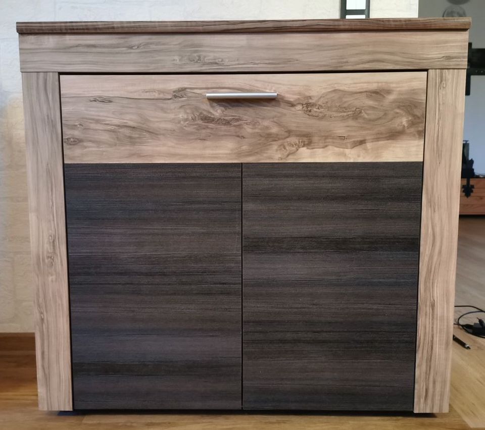 Sideboard Kommode Schrank Nussbaum-Satin/Dunkelbraun-Touchwood in Fulda