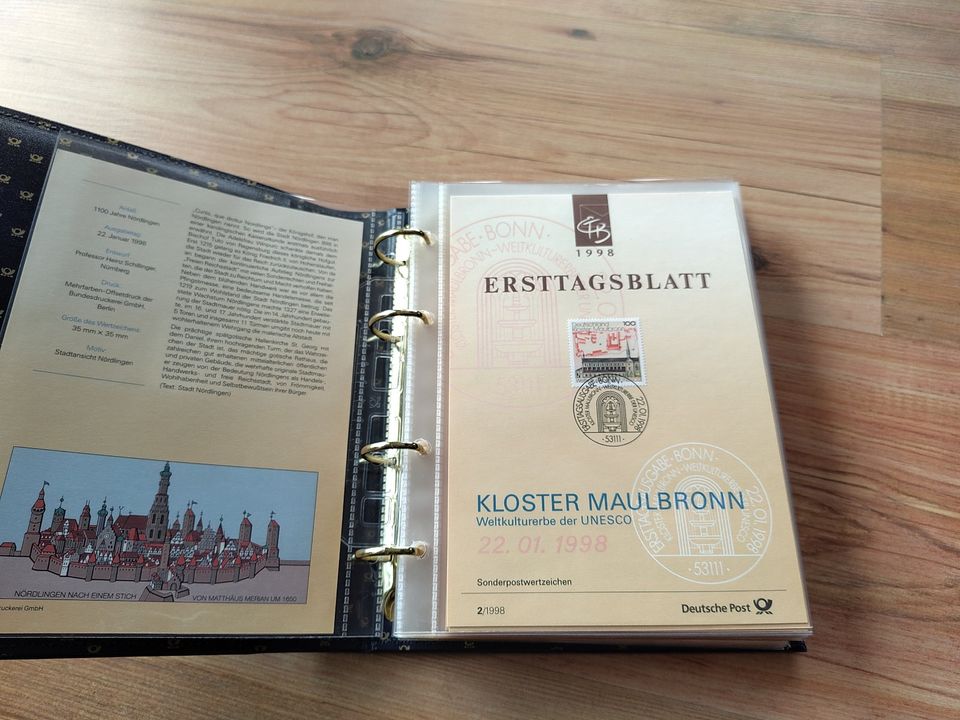 Briefmarkenalbum Ersttagsblätter 1998 Deutschland Ersttagsblatt in Wildberg