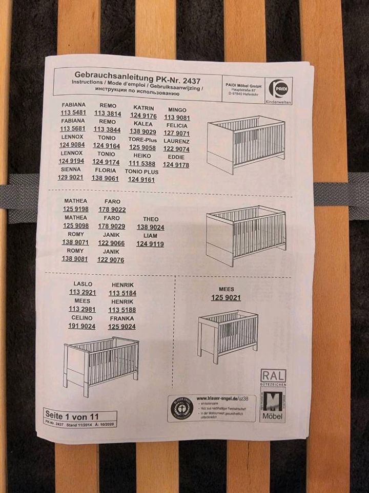 Paidi Mathea Babybett 70x140 neuwertig in Wunstorf