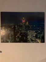 Bild New York Skyline bei Nacht 93,5 x 65,5 cm auf Holzrahmen Niedersachsen - Salzgitter Vorschau