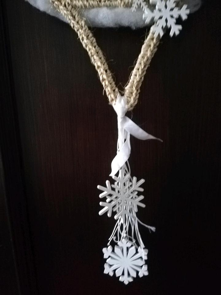 ❄️ Winterdeko Türkranz Herz Sisal Unikat Upcycling Boho Skandi in Roßbach Westerwald