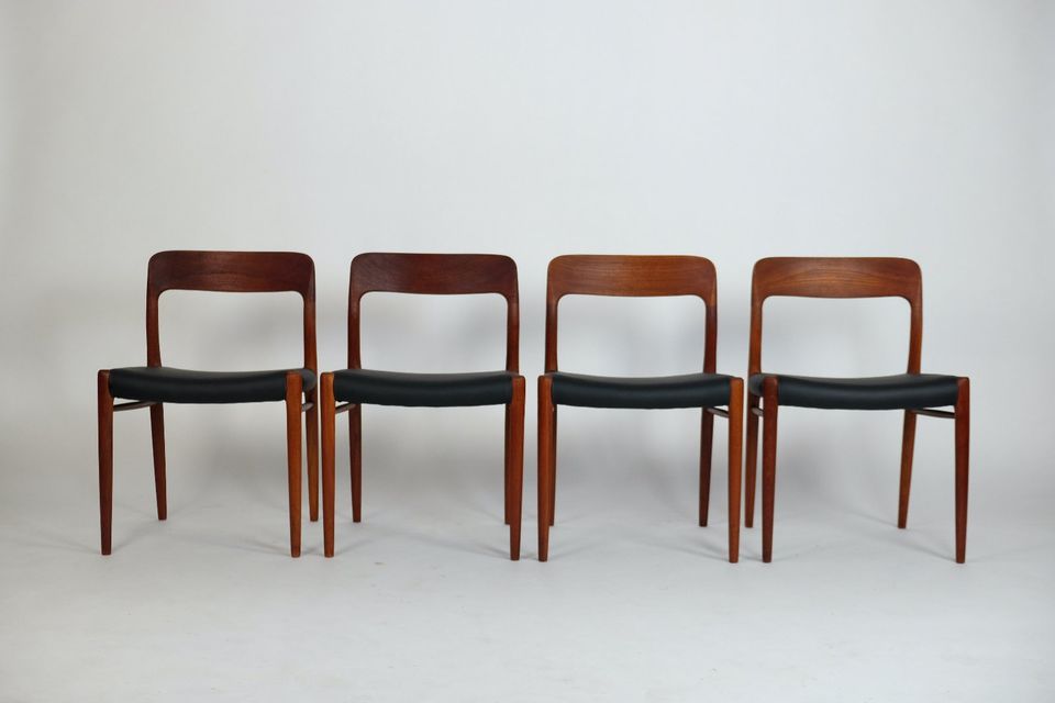 4x Niels Møller #75 Teak Stuhl Dining Chair MidCentury 60s Möller in Berlin