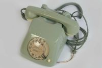 Telefon TN Wählscheiben 5-M grau türkis Sammler Deko vintage Bayern - Berching Vorschau