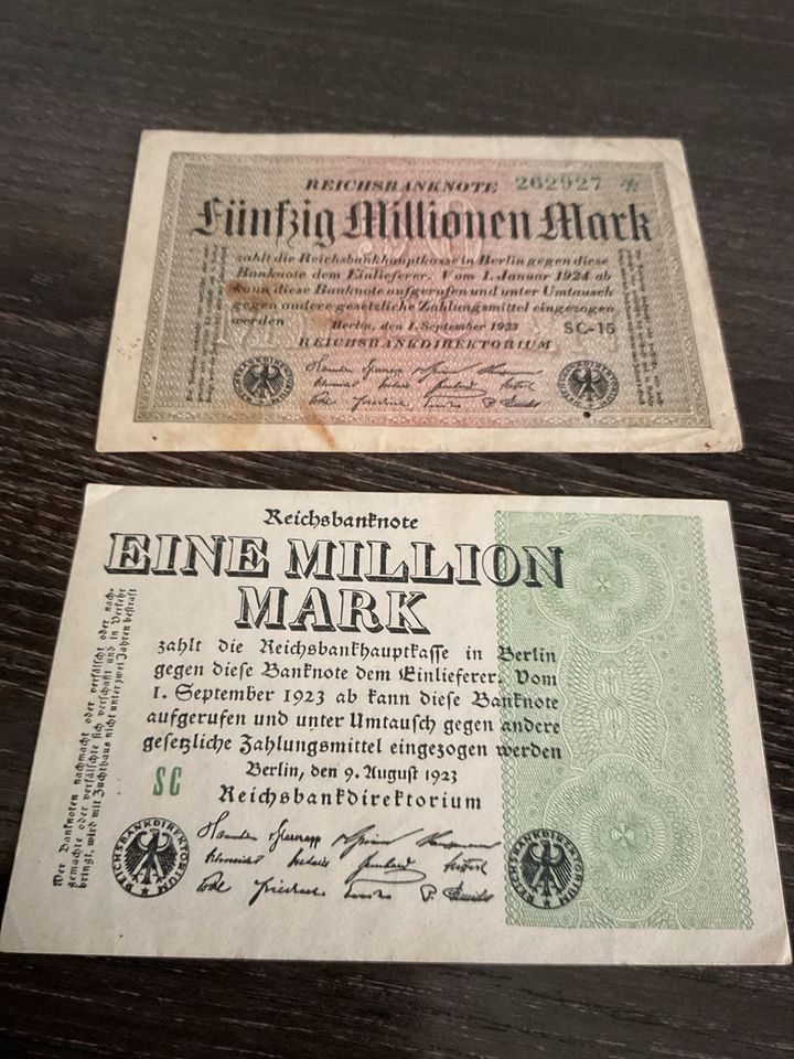 Geldschein/Reichsbanknote in Leipzig