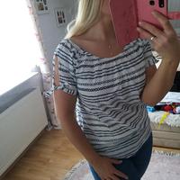 ❤ Yessica ❤ hübsche Baumwollbluse Tshirt Cut Outs Schleife luftig Hessen - Solms Vorschau