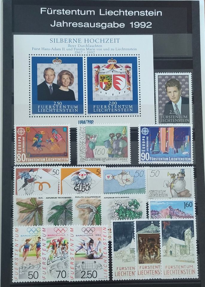 Briefmarken Lichtenstein kompl. Jahrgänge PF aus Nachlass in Königs Wusterhausen