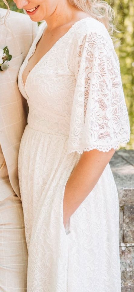 Boho Hochzeitskleid / Brautkleid / Elfenbein / Spitze in Berlin