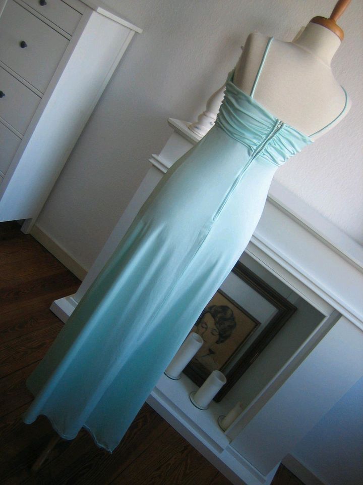 Original Vintage Abendkleid Kleid 34 36 XS S hellblau türkis USA in Kiel