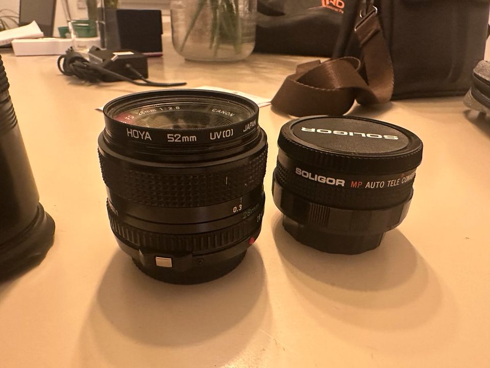Canon A1 Kamera + 3 Objektiv + Blitz in Dortmund