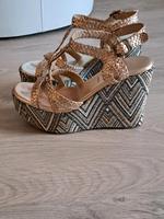 Vera Pelle coole Echtleder Wedges Sandale 38 mega bequem Bayern - Weidenbach Vorschau
