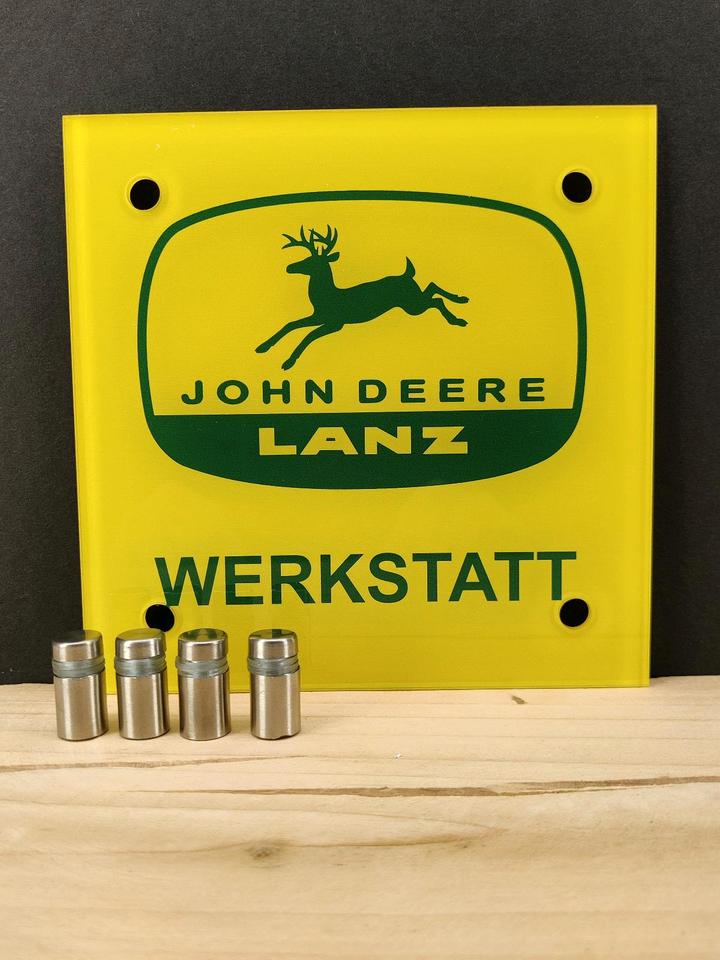 John Deere Lanz Werkstatt Schild Oldtimer Traktor Bulldog NEU in Emlichheim