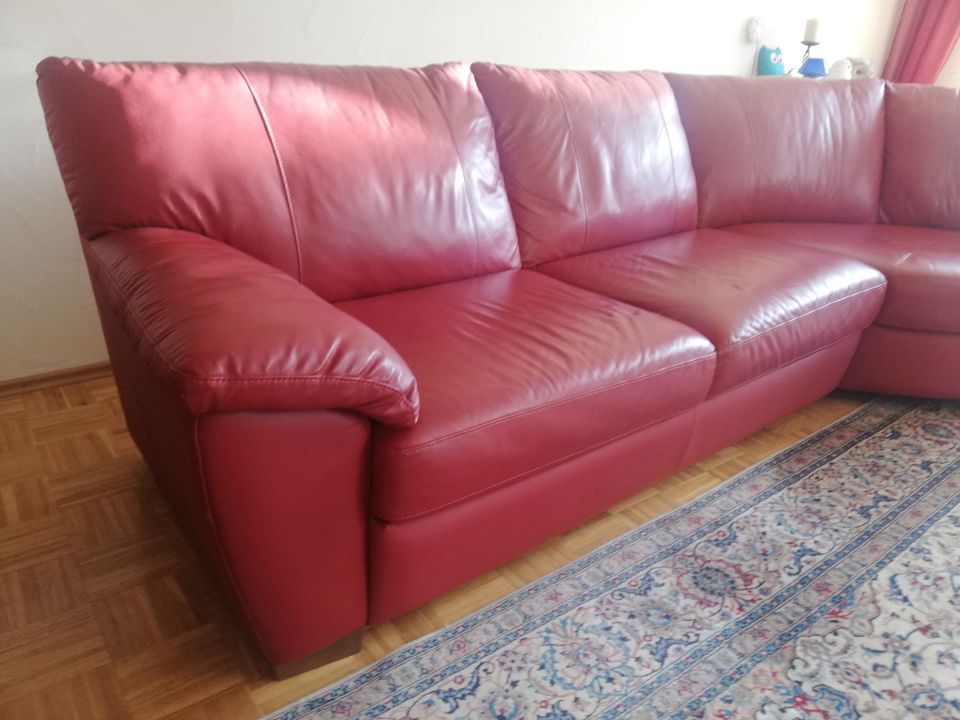 Couch, Sofa rot, Liege, gebraucht, in Goldbach