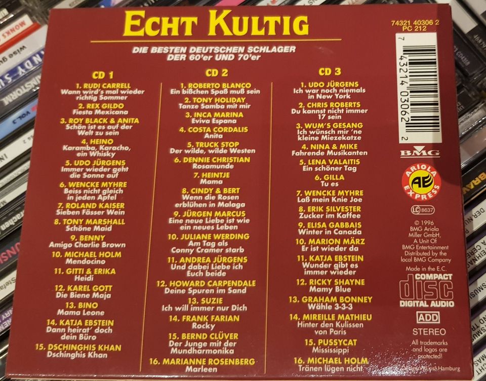6 CDs Echt Kultig Die Besten Deutschen Schlager Vol. 1+2 WIE NEU! in Oberdischingen