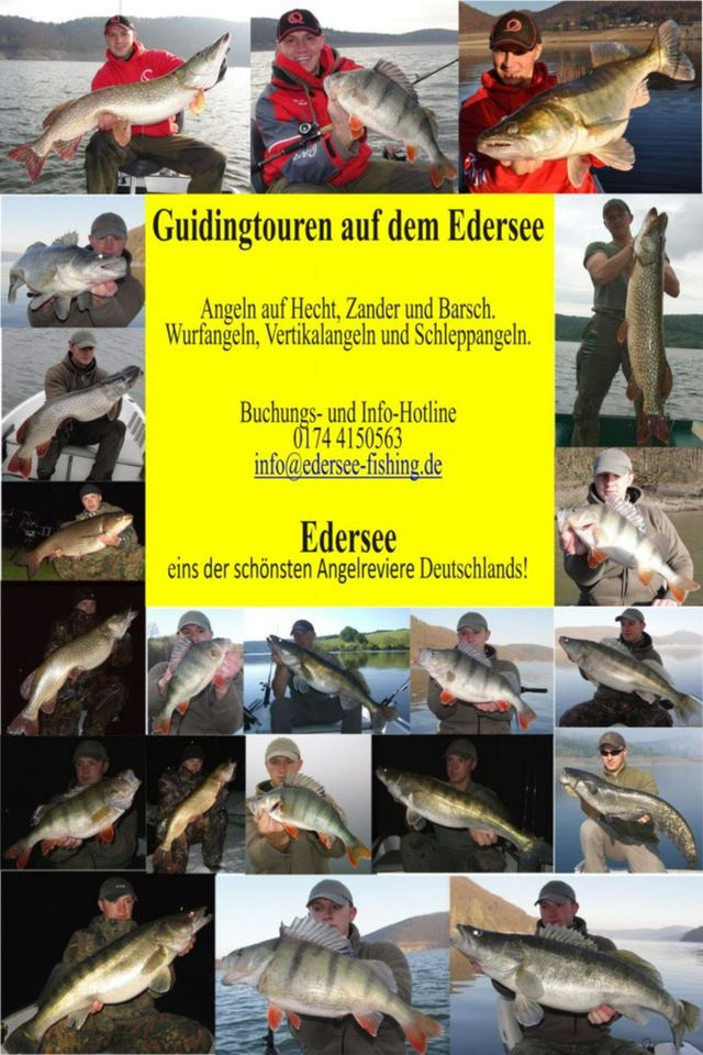 EDERSEE GUIDING ANGELN GEFÜHRTE ANGELTOUREN FISCHEN URLAUB in Bad Wildungen