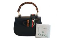 Original vintage Gucci Bamboo 1947 Henkeltasche, Tasche, schwarz Aachen - Kornelimünster/Walheim Vorschau