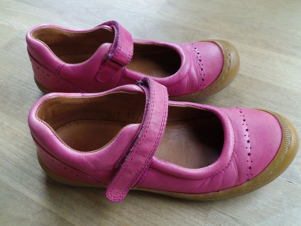 Bisgaard Ballerinas Spangenschuhe Leder Schuhe Gr. 35, pink rosa in Plankstadt