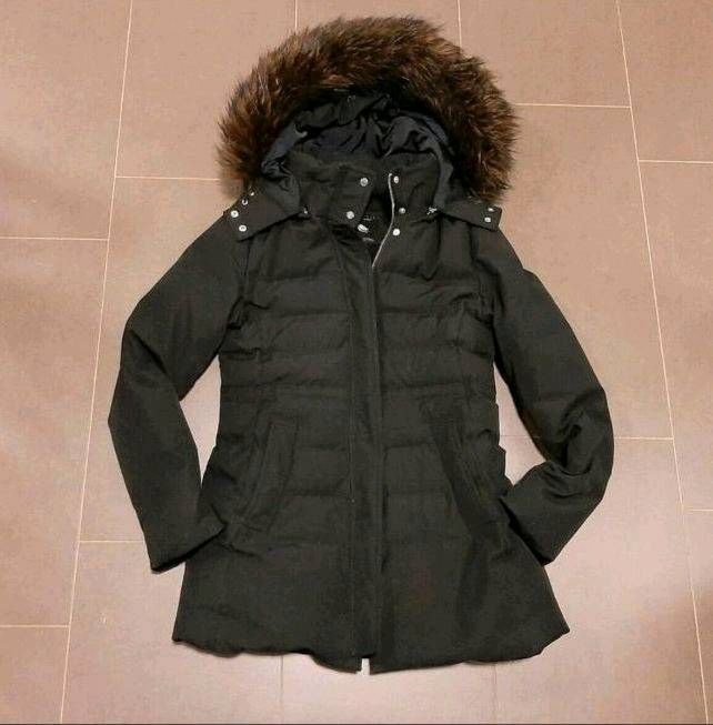 Zara Daunenjacke mit Fleece warm Winterjacke schwarz M 38 S 36 in Tamm