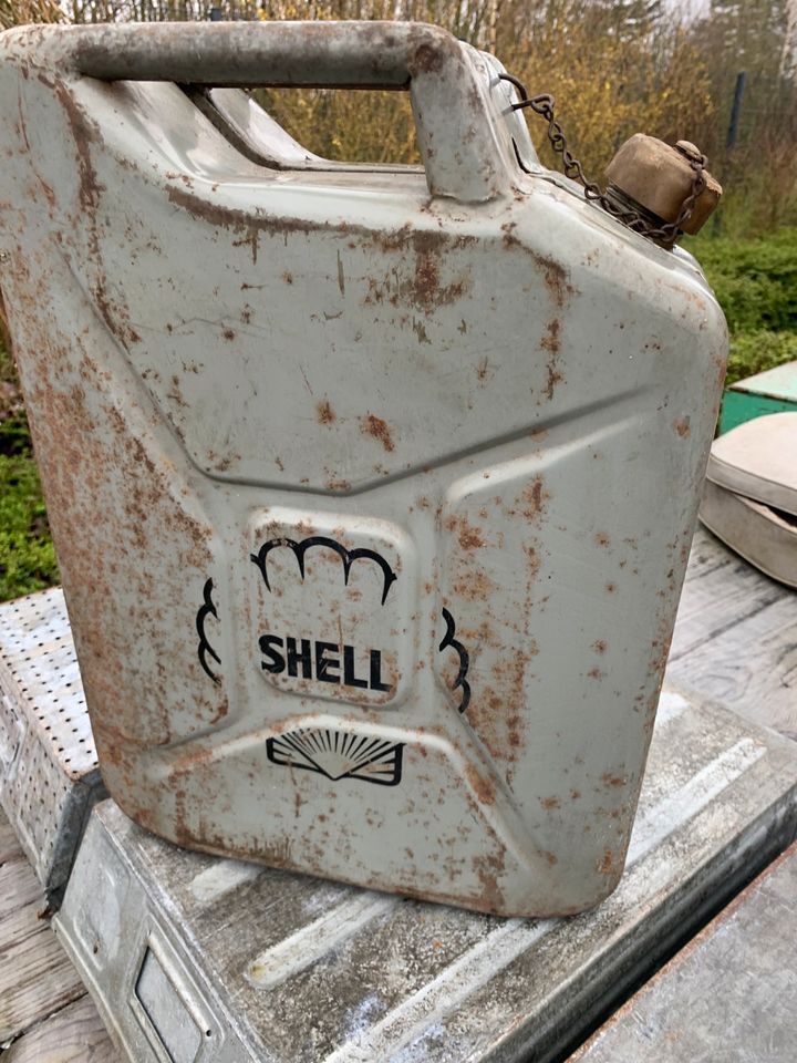Shell Reserve Kanister 50er Jahre 20 Liter Deko Garage US-Car org in Korschenbroich