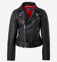 echt Lederjacke Damen pieces schwarz Innenfutter rot Neu Saarland - Wadern Vorschau