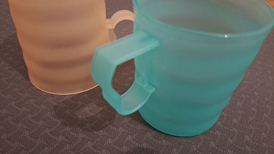 Becher Tasse Tupperware Henkel grün orange 330ml Junge Welle in Herne
