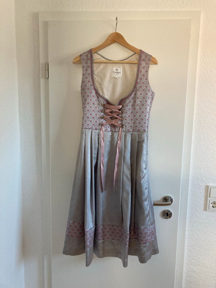 Edelnice Midi Dirndl silber grau rosé lila Gr. 38 in Hagen