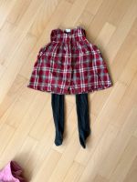 Baby Mädchen Kleid Strumpfhose grau rot kariert Glitzer Hessen - Viernheim Vorschau