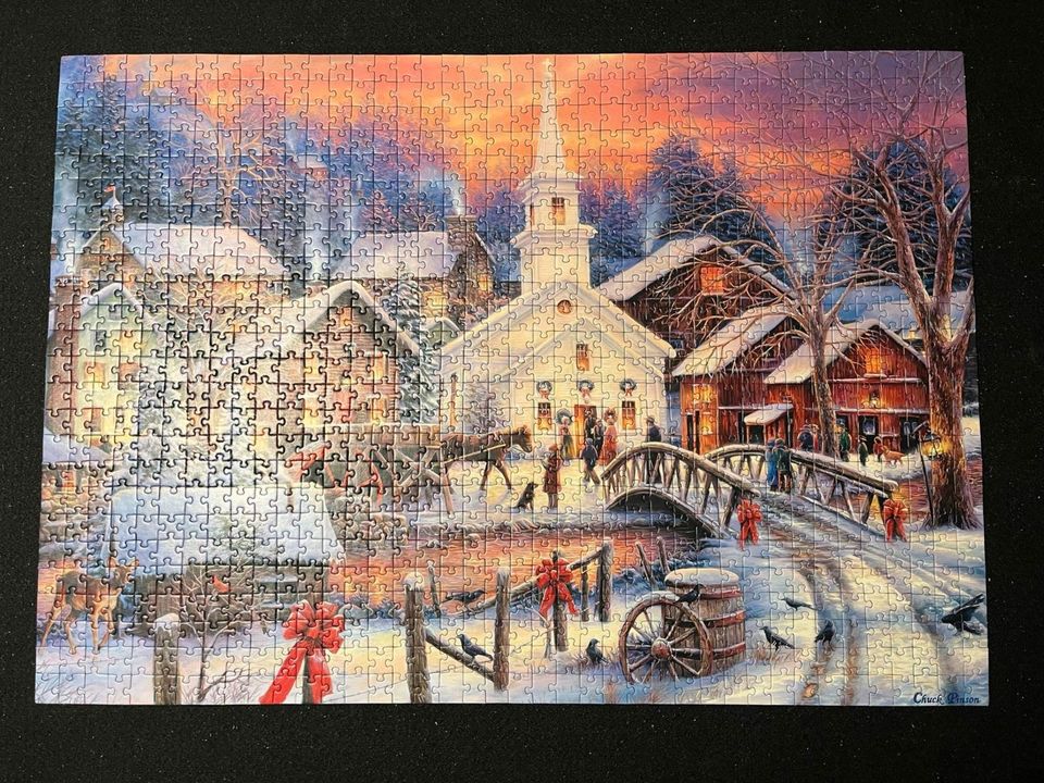 Puzzle ‚White Christmas‘, 1000 Teile, Weihnachten in Schrobenhausen