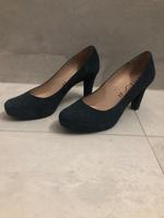 Unisa Plateau Pumps- blau - Velours Leder - Größe 38 / 5 Hessen - Usingen Vorschau