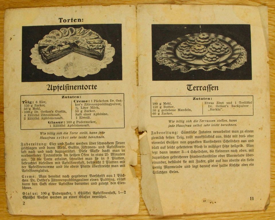 Dr. Oetker Werbung Schul-Kochbuch Heft Flyer Sammlung in Elze