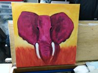 Roter Elefant Acryl auf Leinwand Nordrhein-Westfalen - Menden Vorschau